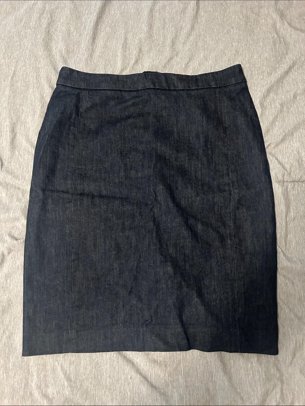 J. Crew Dark Indigo Denim Pencil Skirt